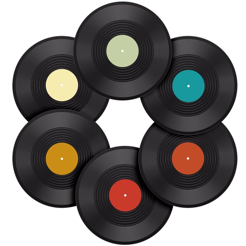 6 Pack 12in Blank Vinyl Record Decor, Fake Vintage Record For Indie Wall🦋